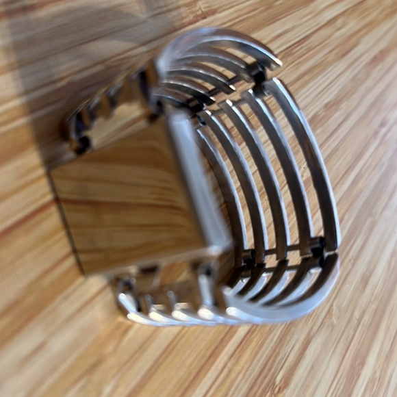 Such a cool vintage 1.5” thick aluminum material bracelet - Picture 3 of 4